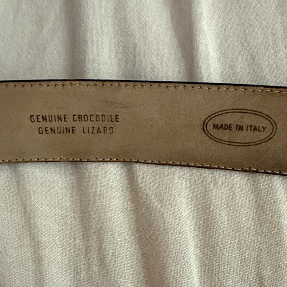 Genuine Crocodile 🐊 & Lizard 🦎 Leather Belt - Picture 10 of 16